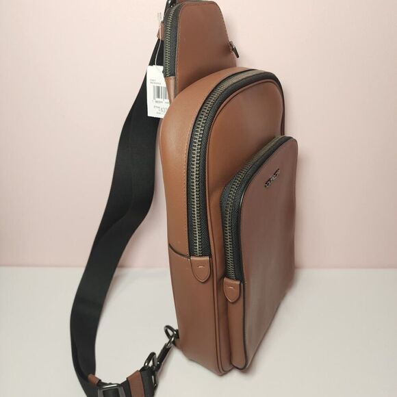 NWT COACH CO911 ETHAN PACK BAG Saddle Brown Leather QBSD BACKPACK - Picture 2 of 7